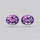 Faceted Fine Amethyst Pair