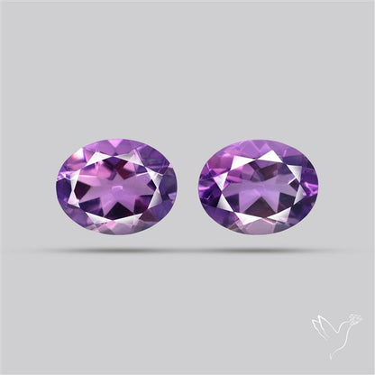 Faceted Fine Amethyst Pair