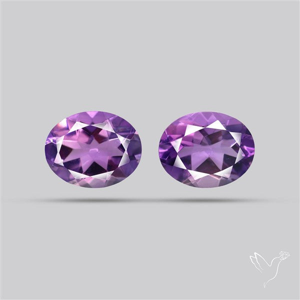Faceted Fine Amethyst Pair