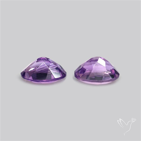Faceted Fine Amethyst Pair