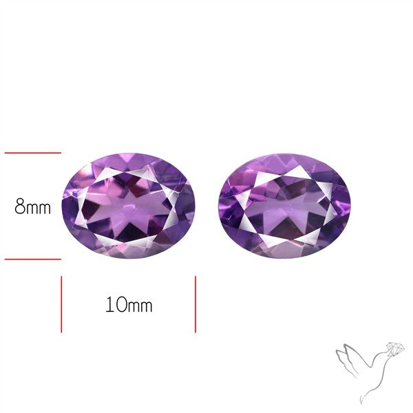 Faceted Fine Amethyst Pair