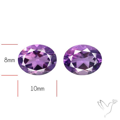 Faceted Fine Amethyst Pair