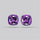 Faceted Fine Amethyst Pair