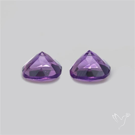 Faceted Fine Amethyst Pair