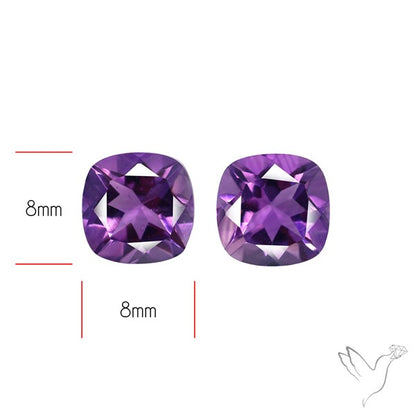 Faceted Fine Amethyst Pair