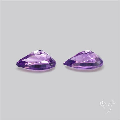 Faceted Fine Amethyst Pair