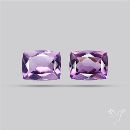 Faceted Fine Amethyst Pair