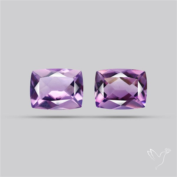 Faceted Fine Amethyst Pair