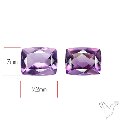 Faceted Fine Amethyst Pair
