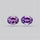 Faceted Fine Amethyst Pair