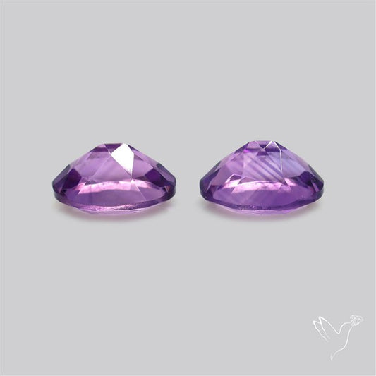 Faceted Fine Amethyst Pair
