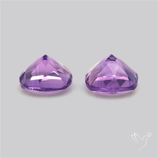 Faceted Fine Amethyst Pair