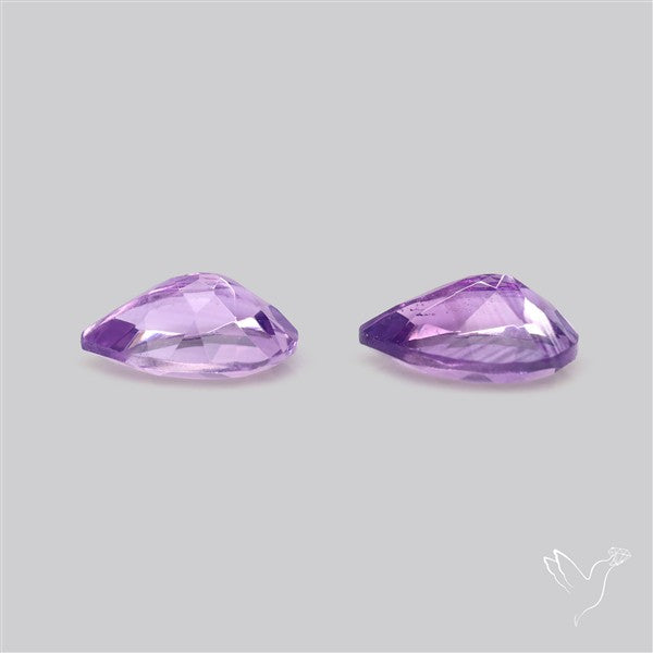 Faceted Fine Amethyst Pair