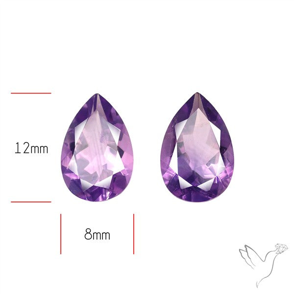 Faceted Fine Amethyst Pair