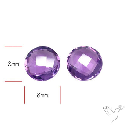 Faceted Fine Amethyst Pair