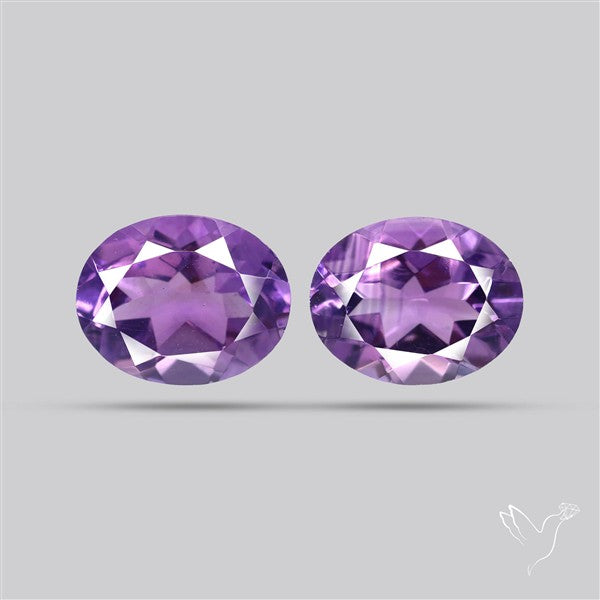 Faceted Fine Amethyst Pair