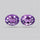Faceted Fine Amethyst Pair