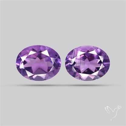 Faceted Fine Amethyst Pair
