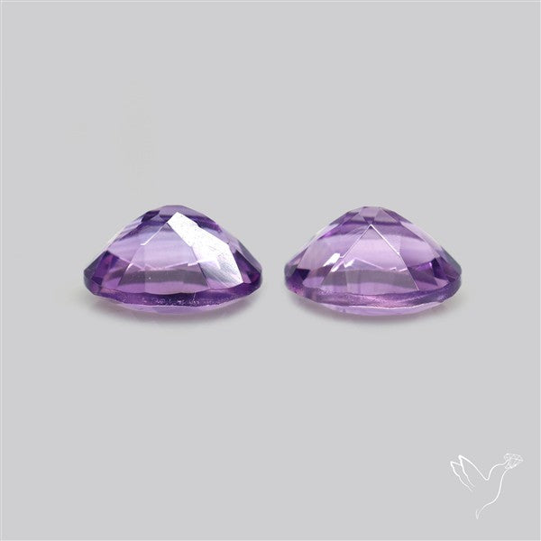 Faceted Fine Amethyst Pair