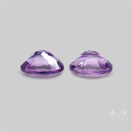 Faceted Fine Amethyst Pair