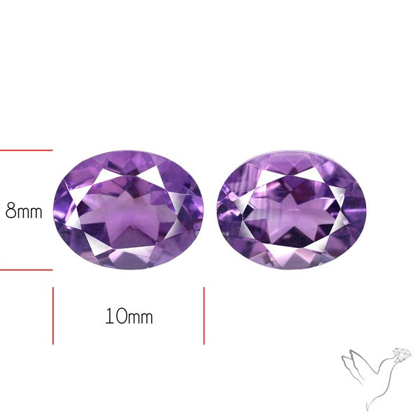 Faceted Fine Amethyst Pair