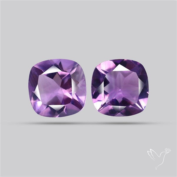 Faceted Fine Amethyst Pair