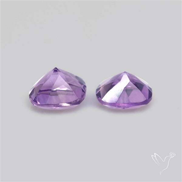 Faceted Fine Amethyst Pair