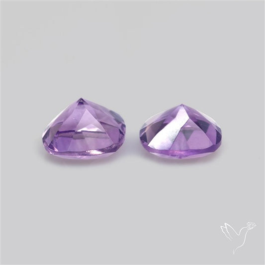 Faceted Fine Amethyst Pair