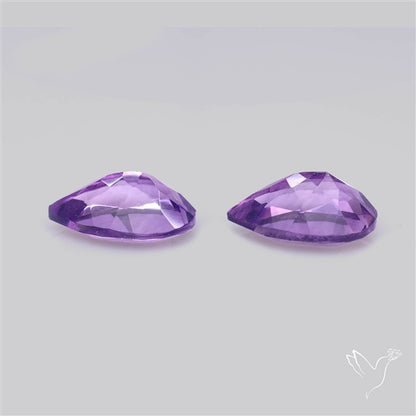 Faceted Fine Amethyst Pair