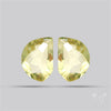 Faceted Green Gold Lemon Quartz Pair