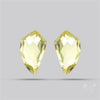 Faceted Green Gold Lemon Quartz Pair