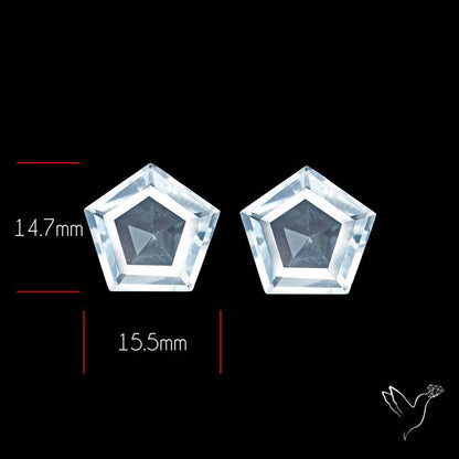 Himalayan Quartz Pair Faceted Fine Clear Crystal Quartz