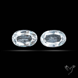 Himalayan Quartz Pair Faceted Fine Clear Crystal Quartz