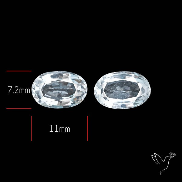 Himalayan Quartz Pair Faceted Fine Clear Crystal Quartz