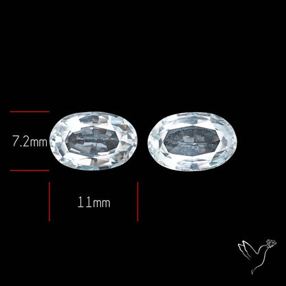 Himalayan Quartz Pair Faceted Fine Clear Crystal Quartz