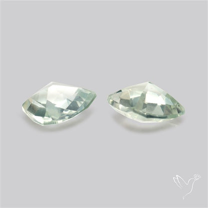 Prasiolites Pair Checkerboard Cut Faceted Fine Gemstone