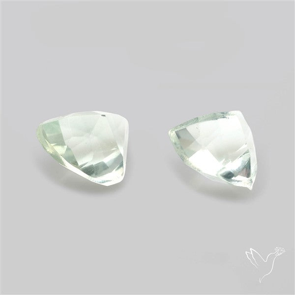 Prasiolites Pair Checkerboard Cut Faceted Fine Gemstone