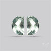 Prasiolites Pair Checkerboard Cut Faceted Fine Gemstone