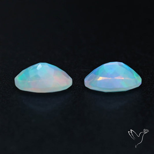 AAA Ethiopian Opal Faceted Pair Fine Gemstone