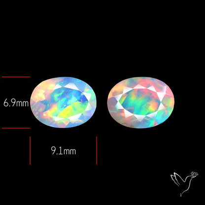 AAA Ethiopian Opal Faceted Pair Fine Gemstone