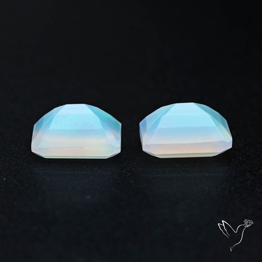 AAA Ethiopian Opal Faceted Pair Fine Gemstone