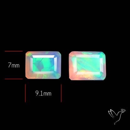 AAA Ethiopian Opal Faceted Pair Fine Gemstone