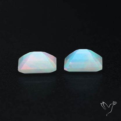 AAA Ethiopian Opal Faceted Pair Fine Gemstone
