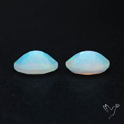 AAA Ethiopian Opal Faceted Pair Fine Gemstone
