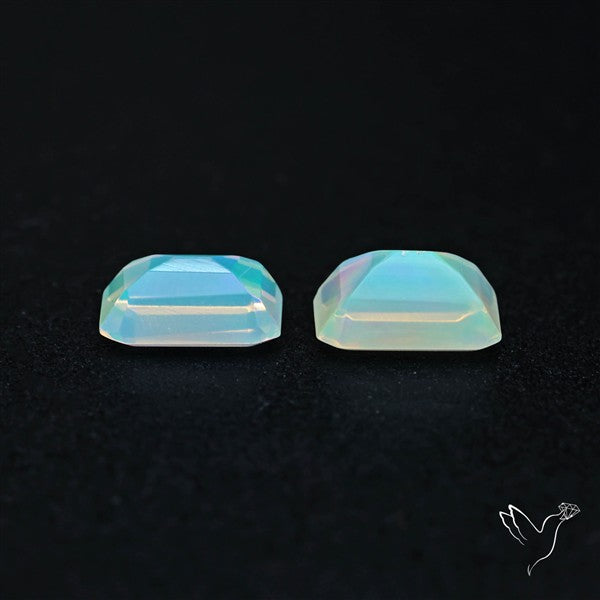 AAA Ethiopian Opal Faceted Pair Fine Gemstone