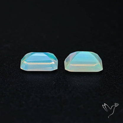 AAA Ethiopian Opal Faceted Pair Fine Gemstone