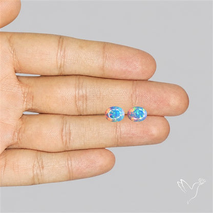 AAA Ethiopian Opal Faceted Pair Fine Gemstone