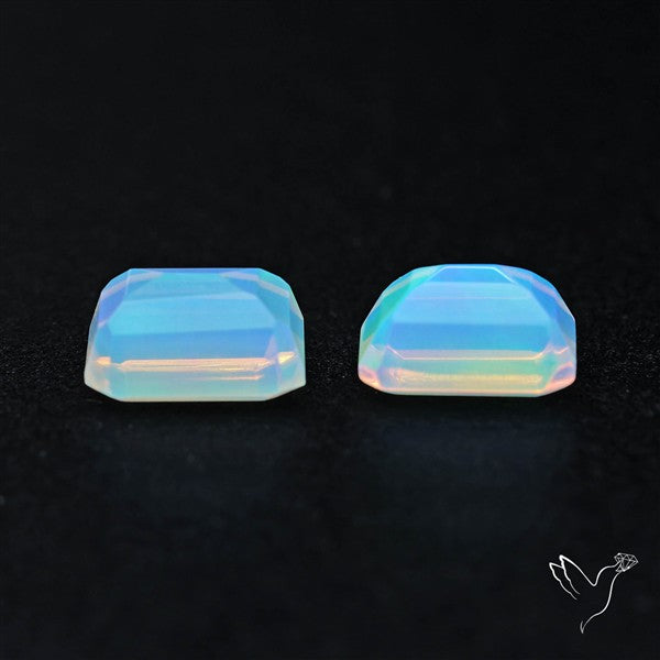 AAA Ethiopian Opal Faceted Pair Fine Gemstone