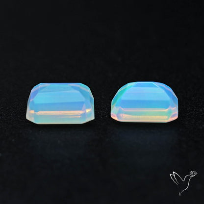 AAA Ethiopian Opal Faceted Pair Fine Gemstone