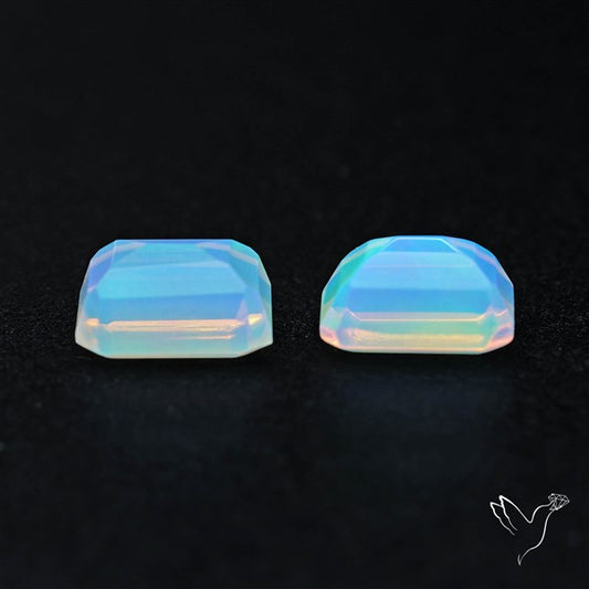 AAA Ethiopian Opal Faceted Pair Fine Gemstone